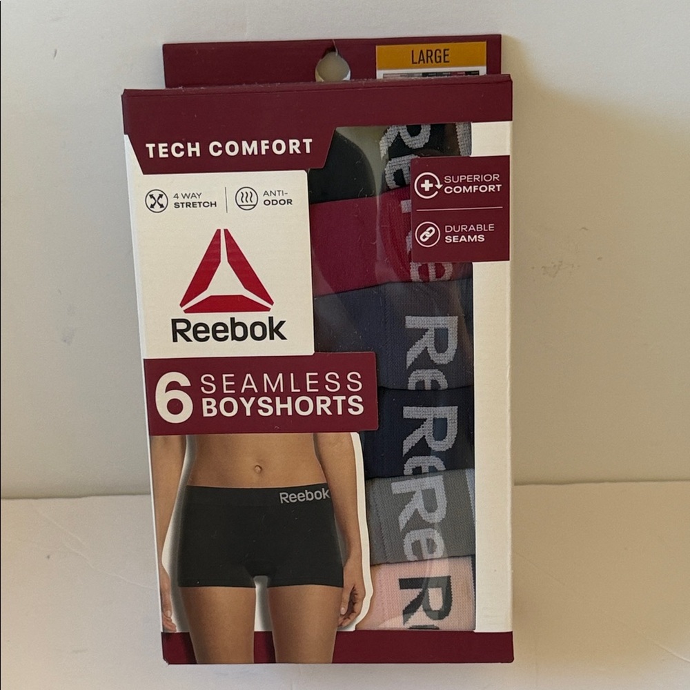 New Reebok BoyShorts 6 Pair Underwear